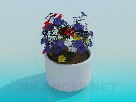 modèle 3D Pot de fleurs - preview