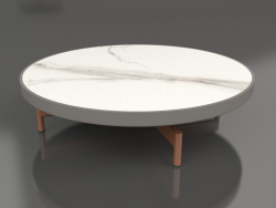 Round coffee table Ø90x22 (Quartz gray, DEKTON Aura)