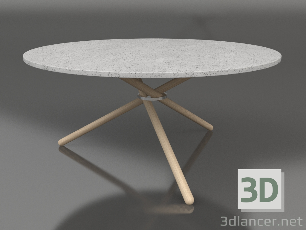 3d модель Стол кофейный Edda (Light Concrete, Light Oak) – превью