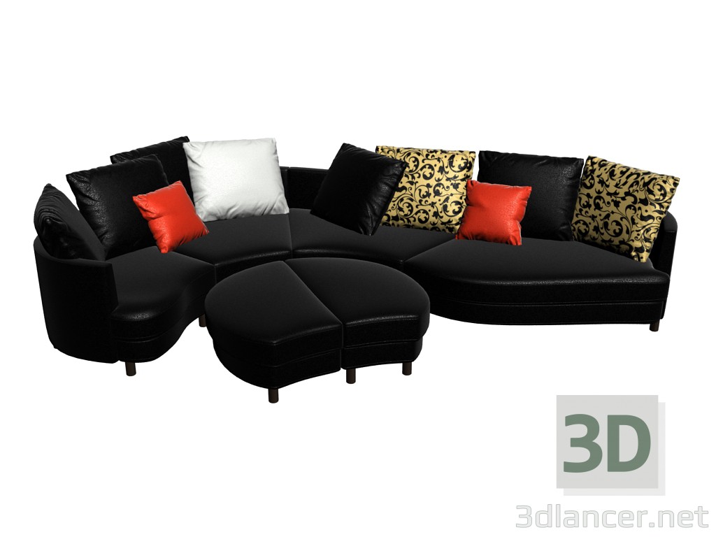 3d модель Модульна розкладний диван 4500 – превью