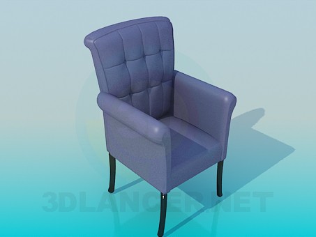 modèle 3D Chaise rembourrée - preview