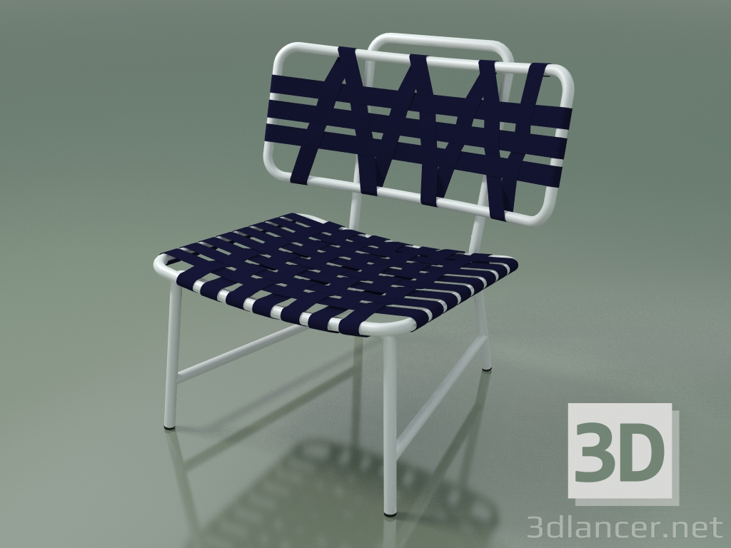 3D Modell Outdoor-Loungesessel InOut (856, weiß lackiertes Aluminium) - Vorschau