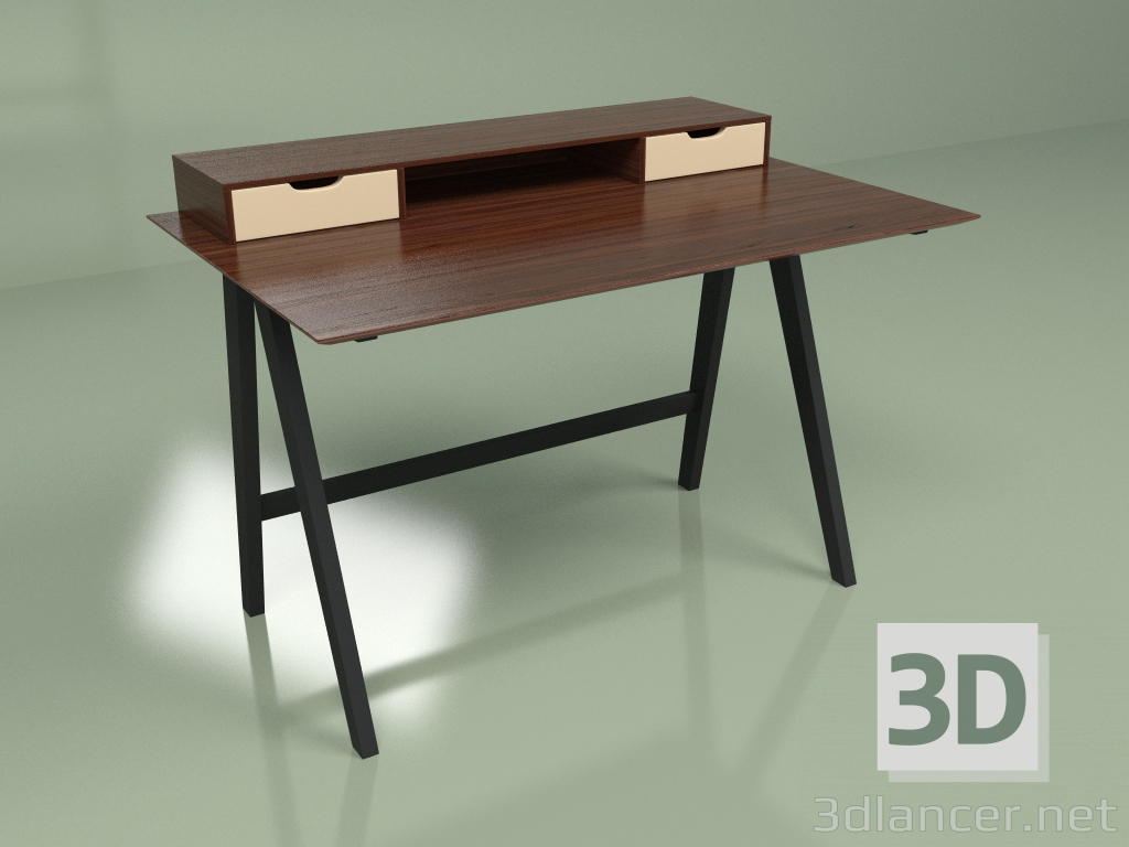 3D Modell Schreibtisch Elfenbein - Vorschau