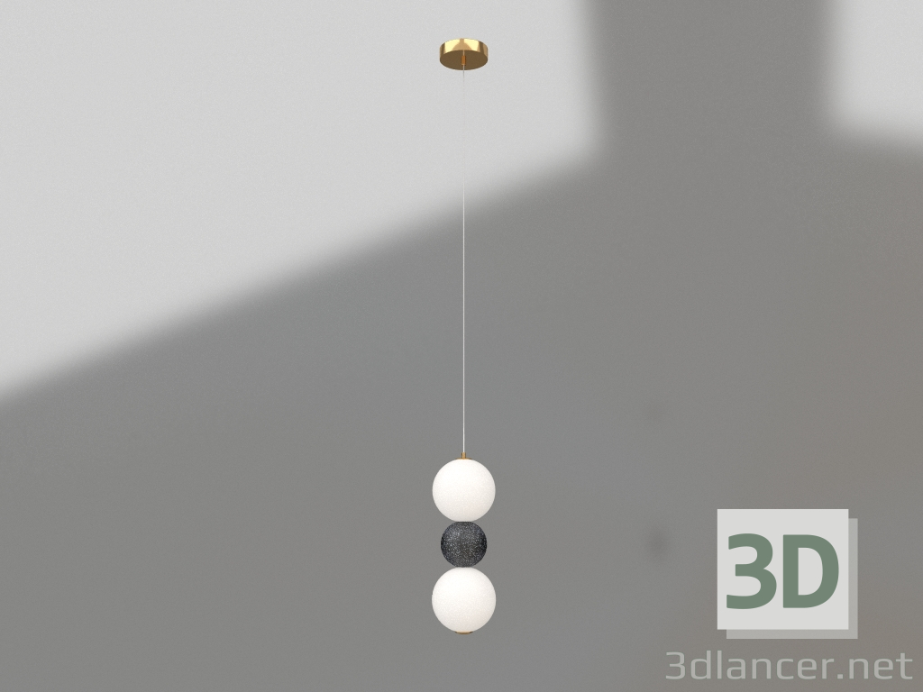 3D modeli Moni kolye ucu siyah (07627-2+1,19) - önizleme