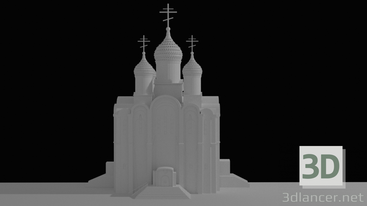 3d model Orthodox Cathedral - preview