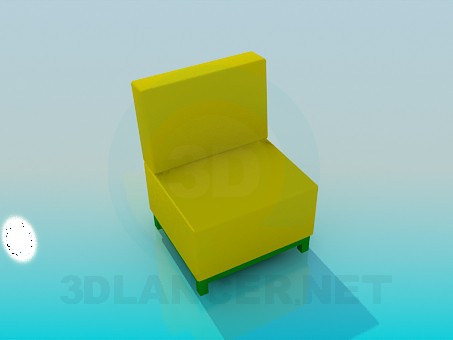 3 डी मॉडल कुर्सी armrests बिना - पूर्वावलोकन