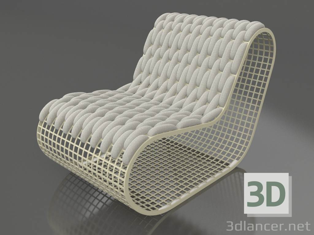 3d model Club chair (Gold) - preview