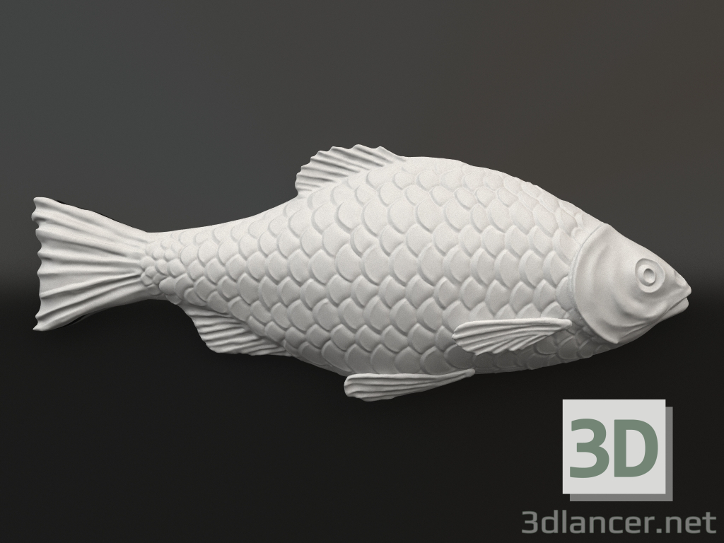 Modelo 3d Elemento decorativo de gesso DE 048 1 (139x54x18) - preview