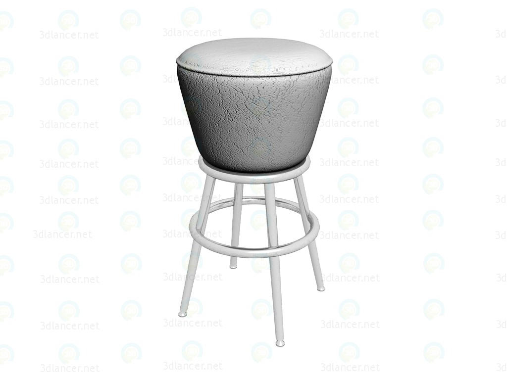 3D Modell Bar Stuhl Lady Rock, weiß - Vorschau