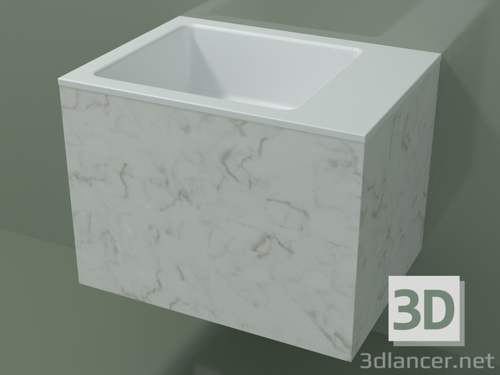 modello 3D Lavabo sospeso (02R122102, Carrara M01, L 48, P 36, H 36 cm) - anteprima
