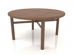 Table basse (extrémité arrondie) JT 031 (D=800x400, bois brun clair)