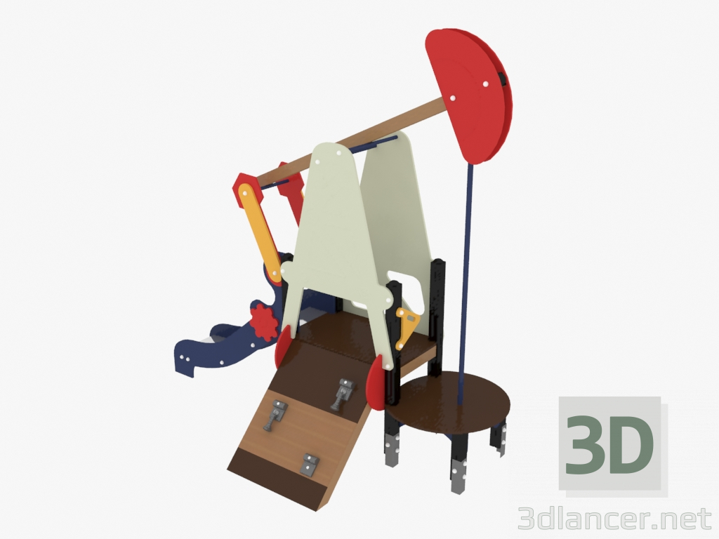 3D Modell Ölbohrinsel für Kinderspiele (4105) - Vorschau
