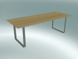 Table 70 70, 225x90cm (Oak, Gray)