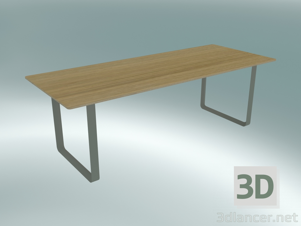 modello 3D Tavolo 70 70, 225x90 cm (Rovere, Grigio) - anteprima