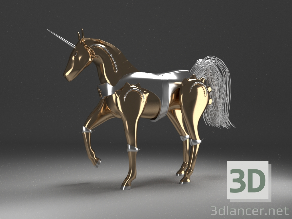 3d Unicorn model buy - render