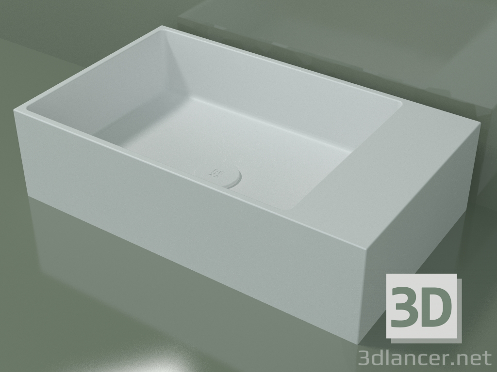 3D Modell Arbeitsplatte Waschbecken (01UN31102, Glacier White C01, L 60, P 36, H 16 cm) - Vorschau