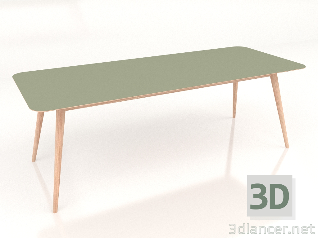 3D modeli Yemek masası Stafa 220 (Zeytin) - önizleme