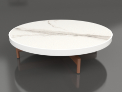Round coffee table Ø90x22 (White, DEKTON Aura)