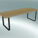 3d model Table 70/70, 225x90cm (Oak, Black) - preview