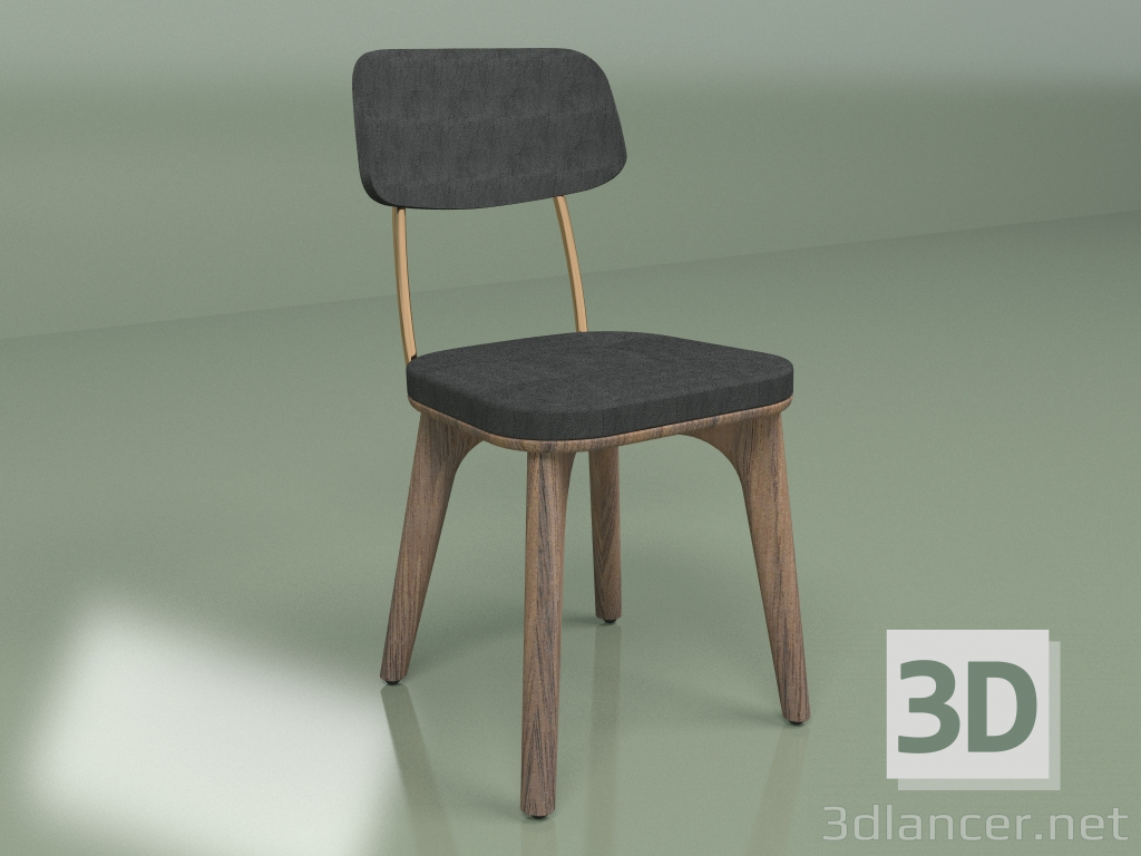 3d модель Стілець Utility зі шкіряним сидінням – превью