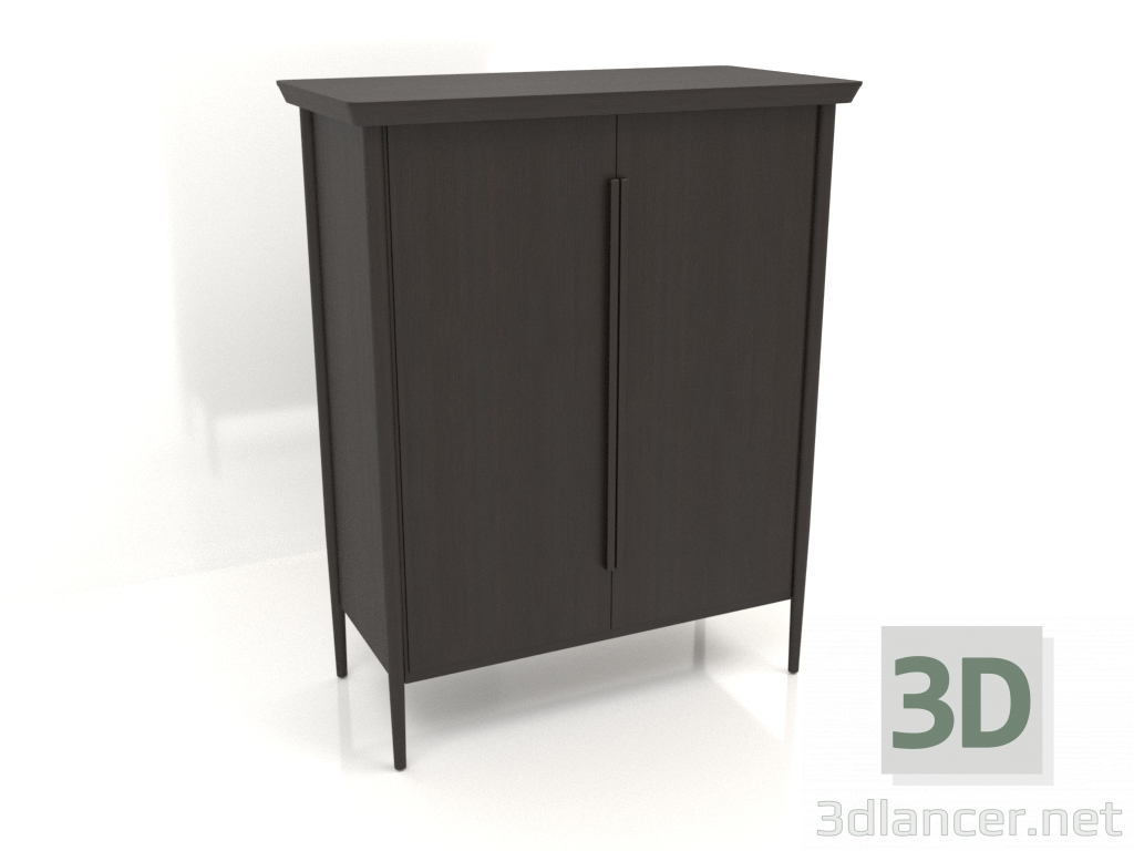 3d model Wardrobe MS 04 (1114x565x1400, wood brown dark) - preview