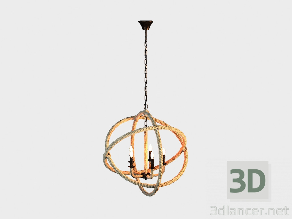 modèle 3D Lustre lustre (CH035-5-LRR) - preview
