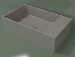 Tezgah üstü lavabo (01UN31102, Clay C37, L 60, P 36, H 16 cm)