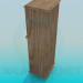 3d model El gabinete de madera estrecho - vista previa