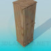 3d модель Вузький дерев'яна шафа – превью