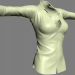 3D modeli kadın gömlek - önizleme