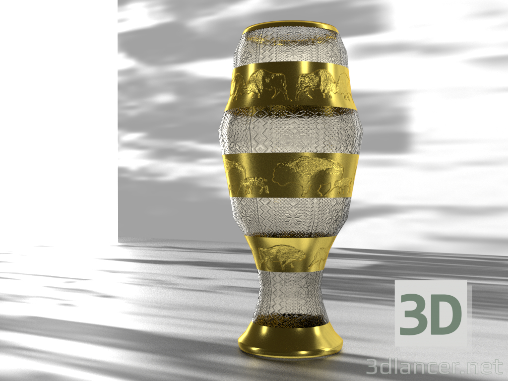3D Modell Vase Bison - Vorschau