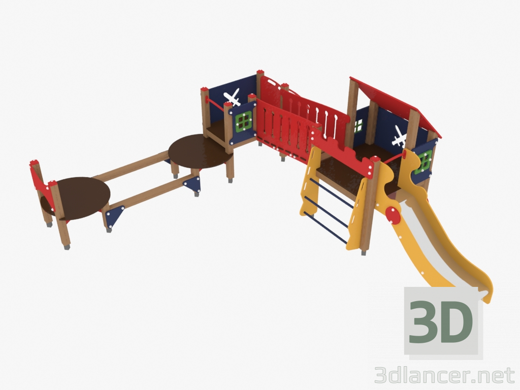 modèle 3D Complexe de jeux pour enfants (4203) - preview