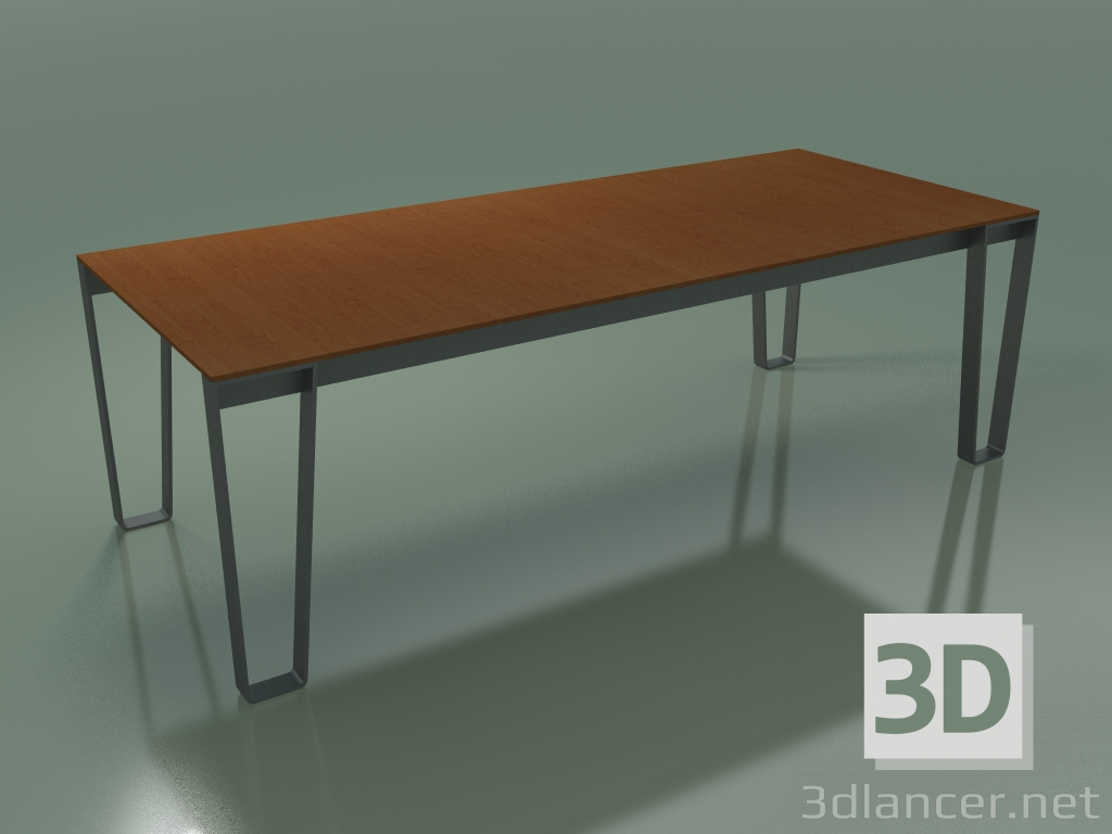 3D Modell Esstisch im Freien InOut (933, grau lackiertes Aluminium, Teakholzlatten) - Vorschau