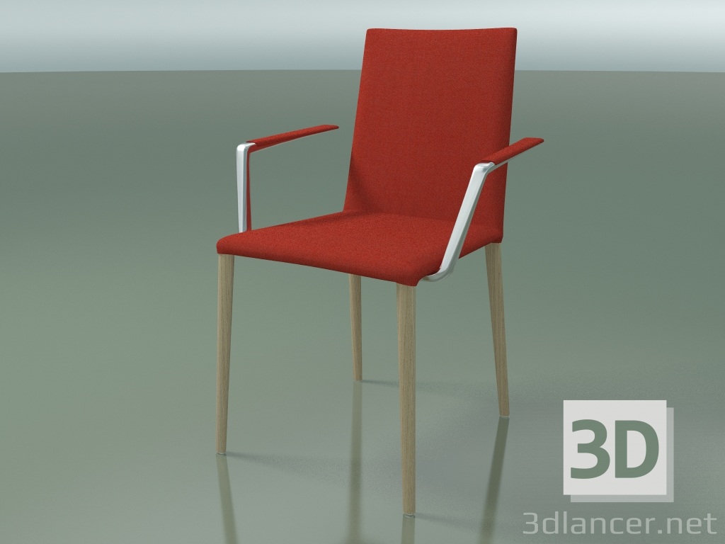 3D Modell Stuhl 1708BR (H 85-86 cm, mit Armlehnen, mit Stoffbezug, L20 gebleichte Eiche) - Vorschau