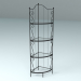 3d Cast iron shelves model buy - render