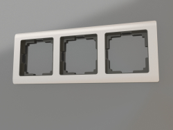 Metallic frame for 3 posts (gloss nickel)