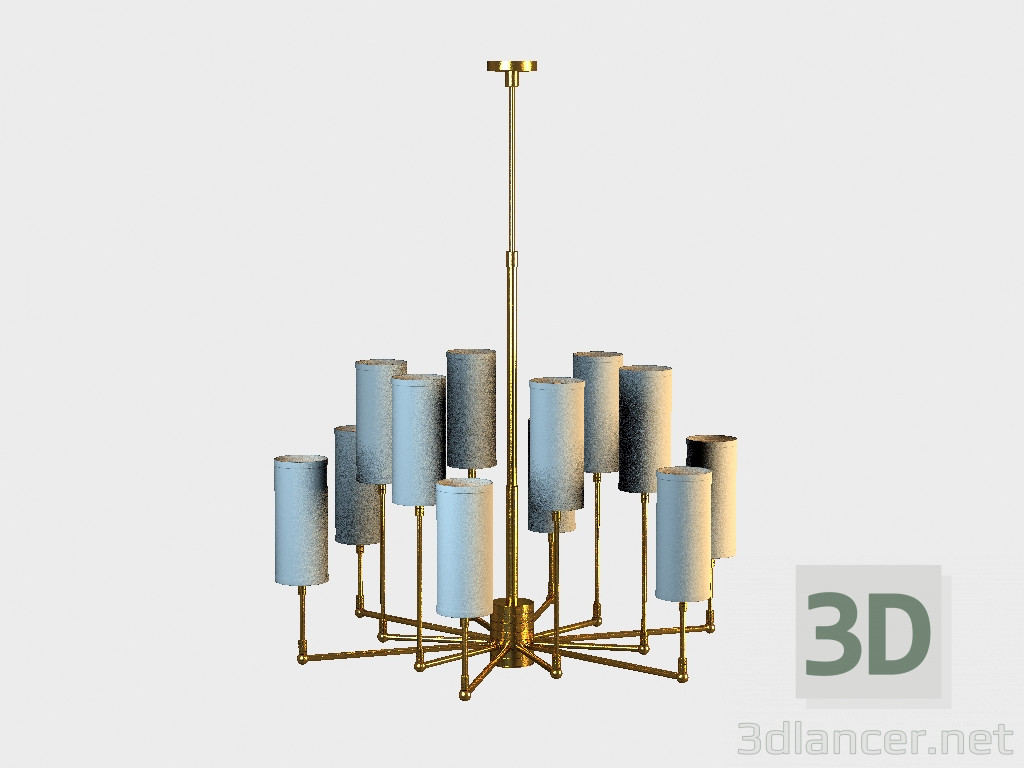 3d model CLARENCE chandelier CHANDELIER (CH074-12-BRS) - preview