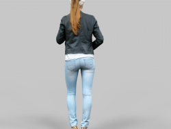 modelo escaneado de una mujer casual en 3d
