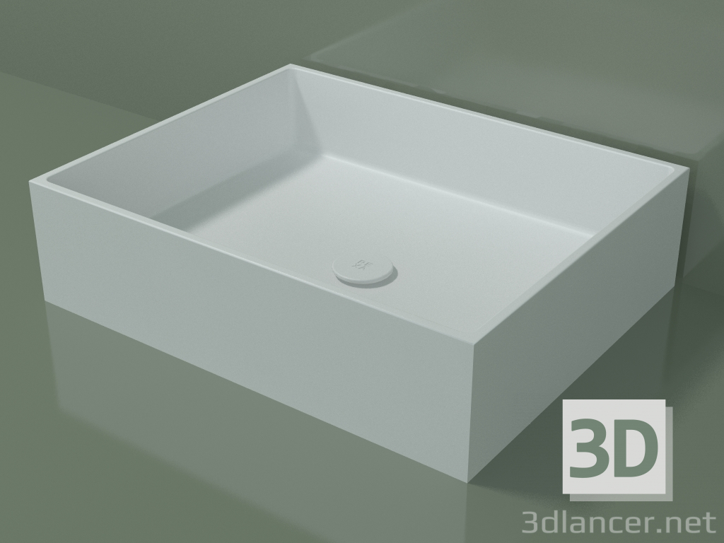 3D modeli Tezgah üstü lavabo (01UN31301, Glacier White C01, L 60, P 48, H 16 cm) - önizleme