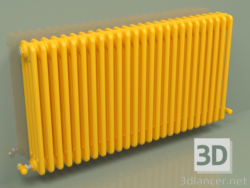 modèle 3D Radiateur TESI 4 (H 600 25EL, jaune melon - RAL 1028) - preview