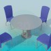 3D modeli Masa sandalye kafede ile - önizleme
