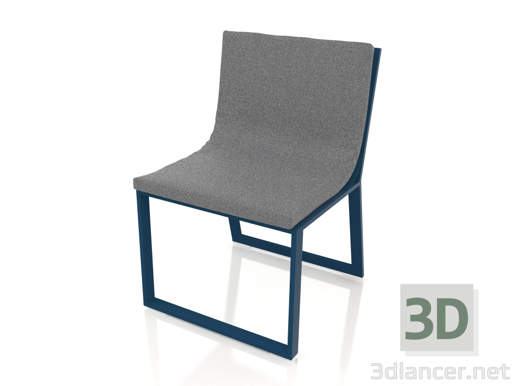 Modelo 3d Cadeira de jantar (azul cinza) - preview