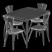 3d Lily Custom Glass Top Dining Table model buy - render