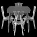 3D Lily Custom Glass Top Dining Table modeli satın - render