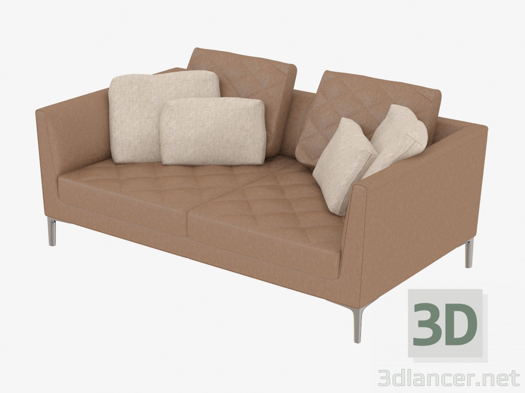 3D Modell Leder Sofa Doppel DS-48-02 - Vorschau