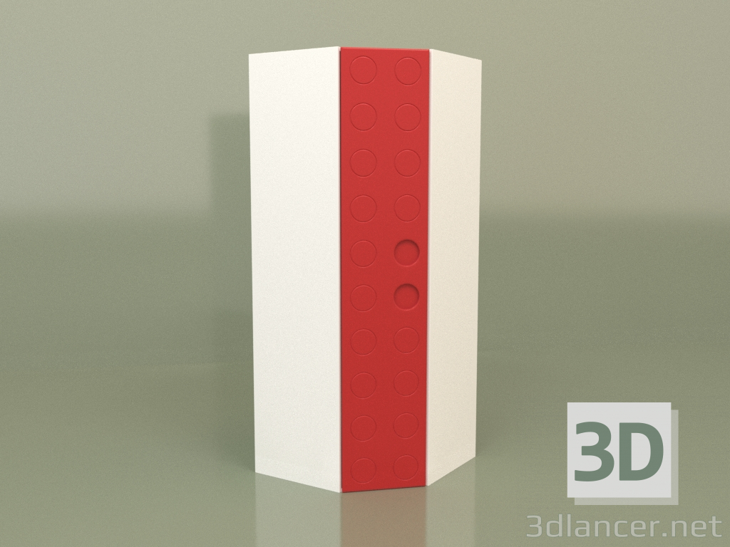 3D Modell Eck-Kindergarderobe (Chili) - Vorschau