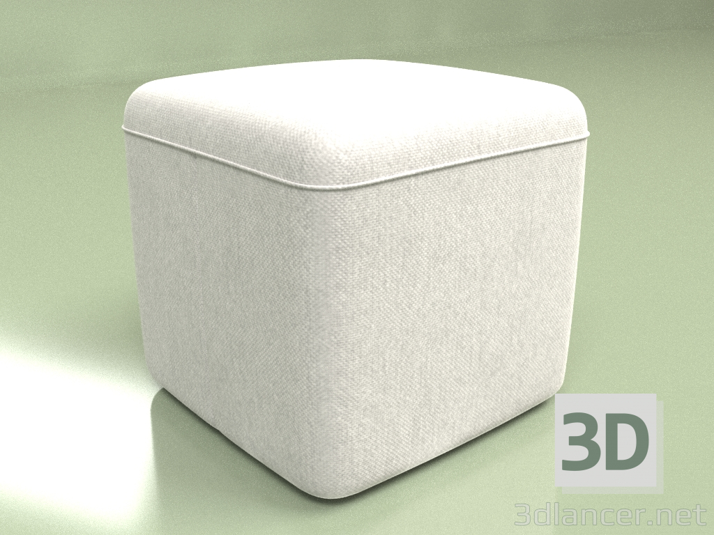modello 3D Pouf Pawai basso quadrato - anteprima