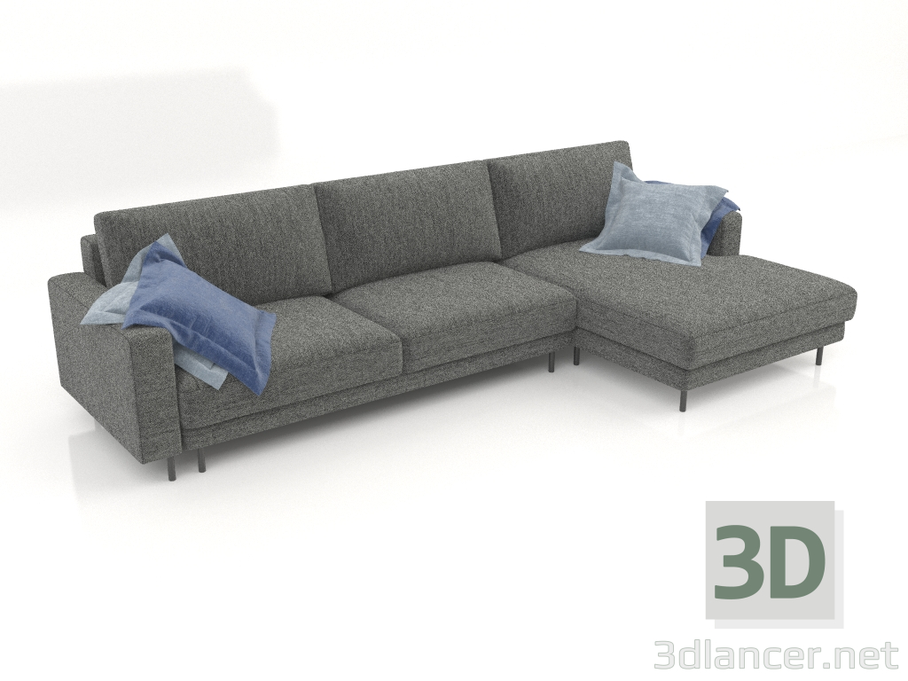 3d model DIAMOND sofa with sleeping place - preview