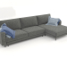 3d model DIAMOND sofa with sleeping place - preview