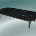 modèle 3D Table basse Fly (SC5, H 26 cm, 60 x 120 cm, piètement en chêne huilé fumé et marbre Nero Marquina po - preview